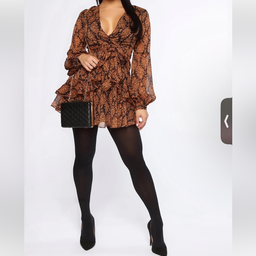 Wild flower mini dress plus size 1X